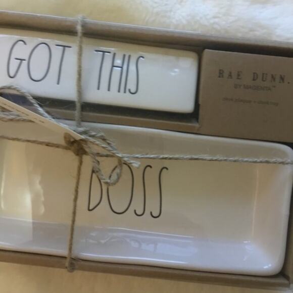 Rae Dunn White "YOU GOT THIS" and "BOSS" Desk Set - Picture 5 of 6